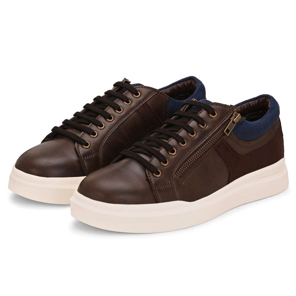 Zynq Men's Stylish Sneakers Casual Shoes - Brown – Modesto Shoes