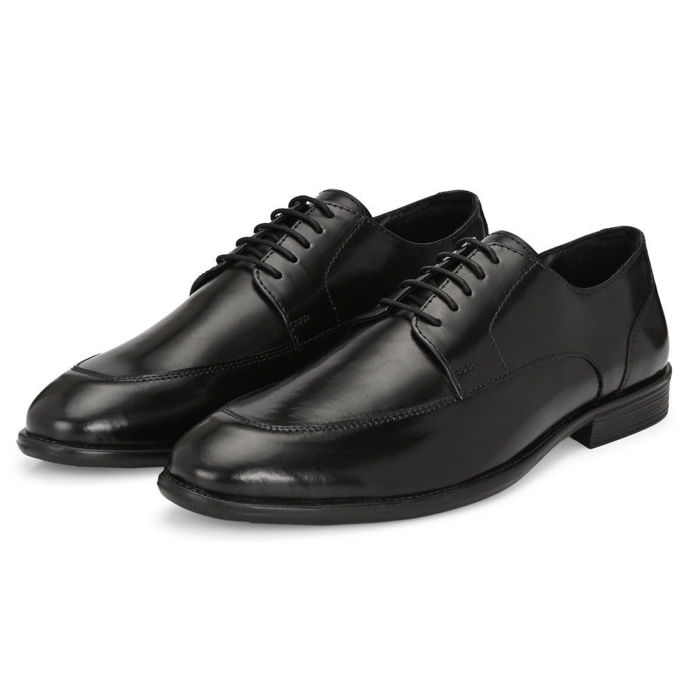 Comfortable Men's Savile Derby Formal Dress Shoes - Black – Modesto Shoes