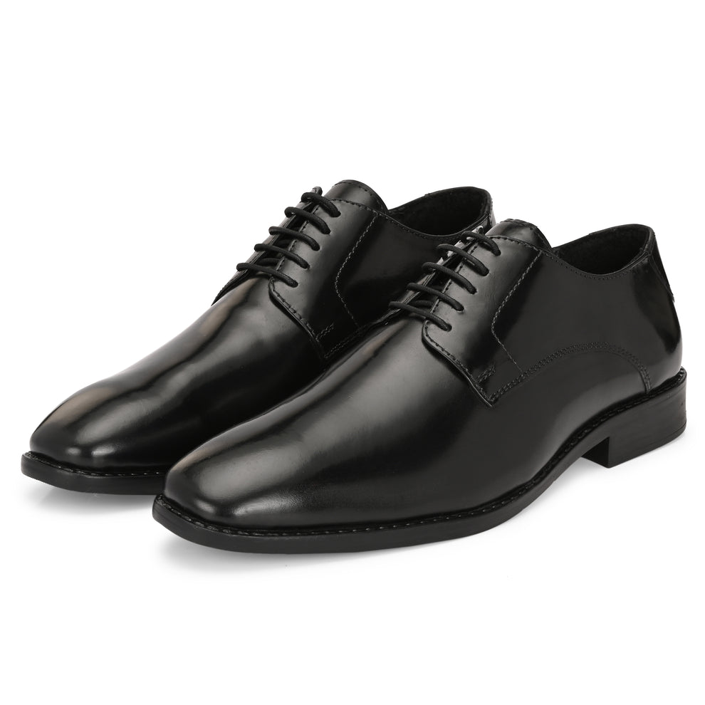 Elegant Balmoral Derby Men's Formal Dress Shoes - Black